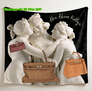 Hermes The Three Kellys Art Flannel Throw Blanket IMG_5493